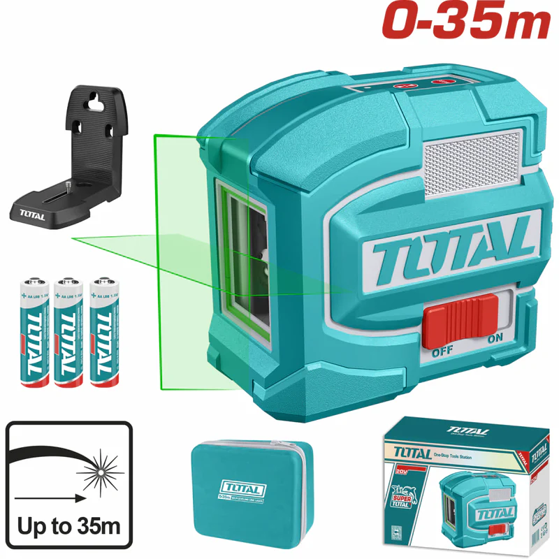CINTA LASER DE LINEA LUZ VERDE 0-35M TLL156601 TOTAL
