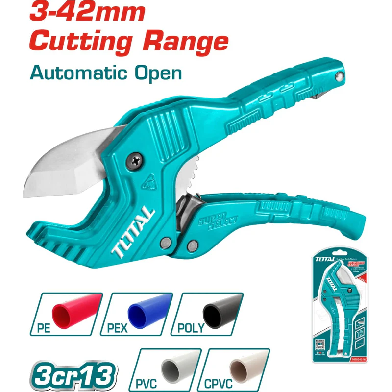 CORTA TUBOS TOTAL THT534216 PVC 1/8 - 1-5/8" 3-42MM