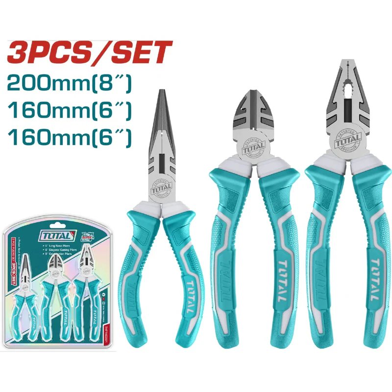 JUEGO ALICATES 3 PCS THT1K0301 TOTAL