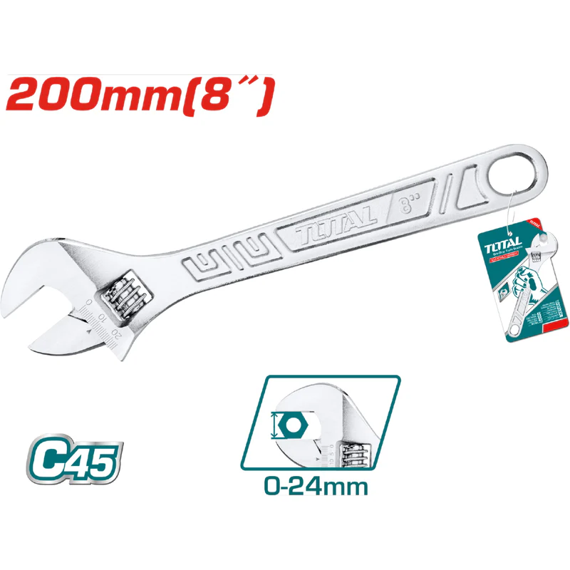 LLAVE AJUSTABLE 200MM/8 THT101083 TOTAL