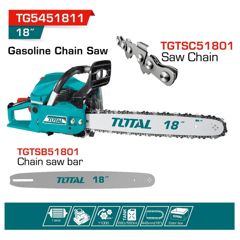 MOTOSIERRA 18 GASOLINA TG5451811 TOTAL