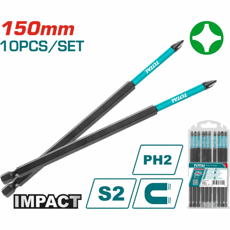 PUNTAS DE DESTORNILLADOR DE IMPACTO TACIM16PH263 TOTAL