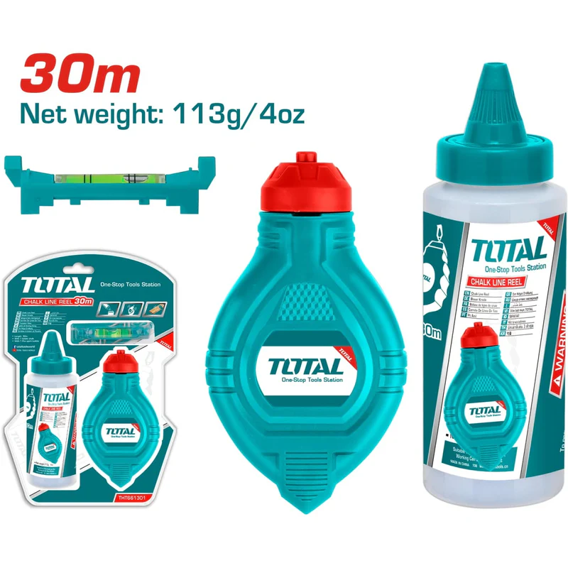 TIRALINEAS TOTAL THT661301 30 M CON TIZA AZUL 4 OZ