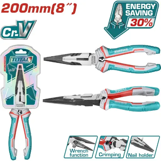 [A1000651] ALICATE PUNTA LARGA 8'' THT220806S TOTAL