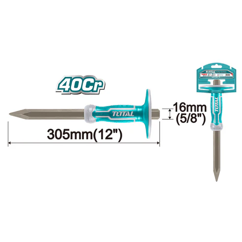 [A1001991] CINCEL TOTAL THT4421216 PUNTA 4MMX5/8X12" CON GRIP ACERO 40CR
