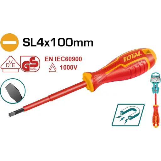 [A1001487] DESTORNILLADOR PLANO AISLADO THTIS4100 TOTAL