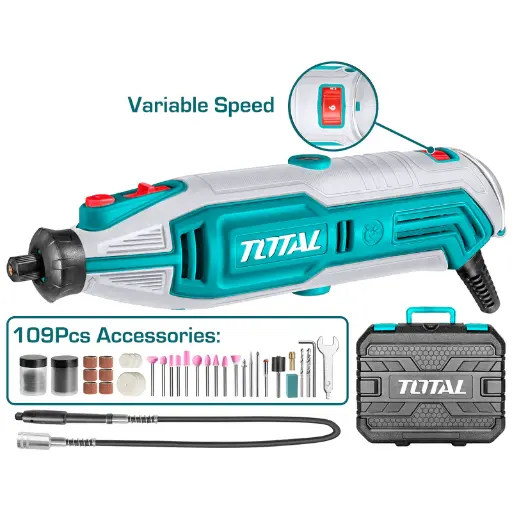 [A1001987] ESMERILADORA RECTA UTG513326 130W 110 V 1/8" 109 PZAS TOTAL TRIMMER