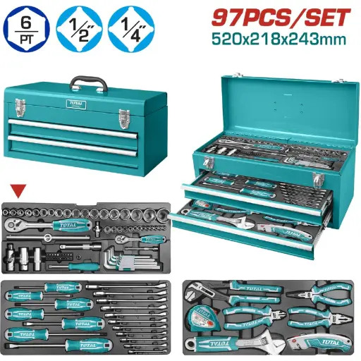 [A1000614] JGO HERRAMIENTAS DE 97 PZAS THPTCS70971 TOTAL
