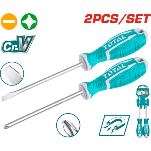 [A1001485] JGO. DE DESTORNILLADORES 2 PCS THT250201  TOTAL