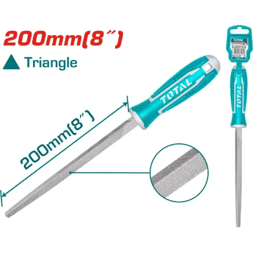[A1000604] LIMA TRIANGULAR ACERO 8'' C/MANGO THT91486 TOTAL