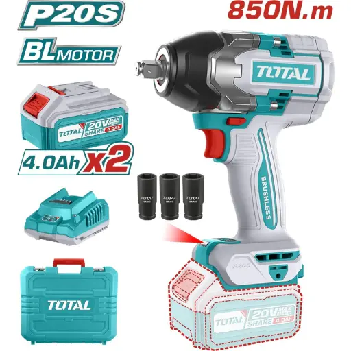 [A1002004] LLAVE IMPACTO INALAMBRICA 20V 850 NM UTIWLI2085 TOTAL