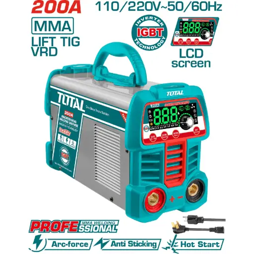 [A1002113] MAQUINA P/SOLDAR 200A 110/ 240 V INVERTER UTW2200691 TOTAL