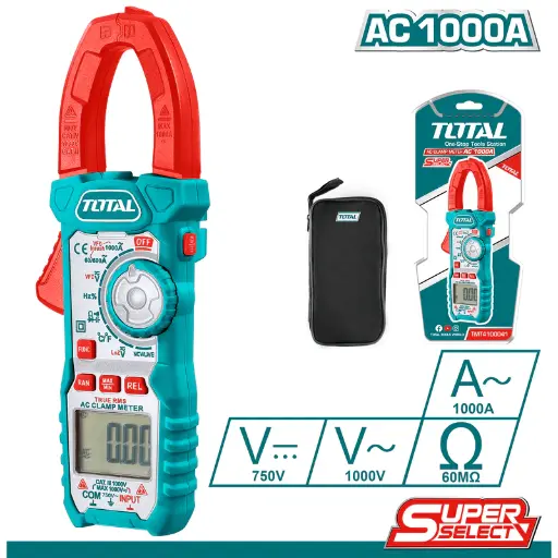 [A1001996] MULTIMETRO TOTAL TMT4100041 DIGITAL GANCHO AC 1000A 6000 DIGITOS