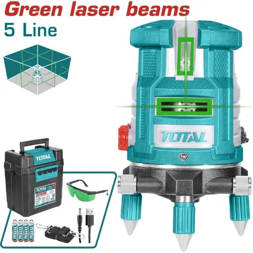 [A1002127] NIVEL LASER COLOR VERDE 5 LINEAS 0-30M TLL305205 TOTAL