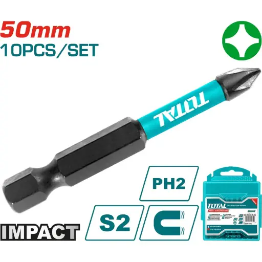 [A1000225] PUNTA DESTORNILLADOR TOTAL TACIM16PH223 IMPACTO MANGNETICA ESTRIA #2 2"