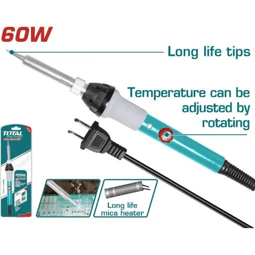 [A1002009] SOLDADOR ELECTRICO CAUTIN 110-120V 60W UTET160831 TOTAL