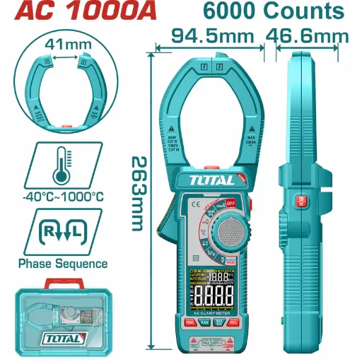 [A1001522] TESTER DE GANCHO AC 1000A TMT7610001 TOTAL