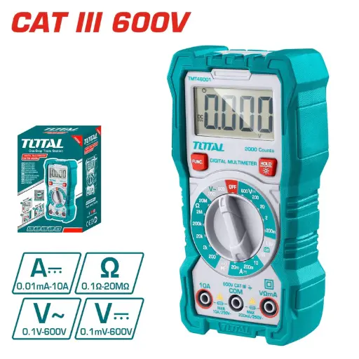 [A1000576] TESTER DIGITAL LCD 2000 DIGITOS TMT46001 TOTAL