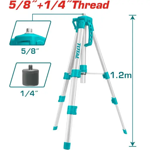 [A1002061] TRIPODE NIVEL LASER TLLT01152 ALUMINIO 1.2M  TOTAL